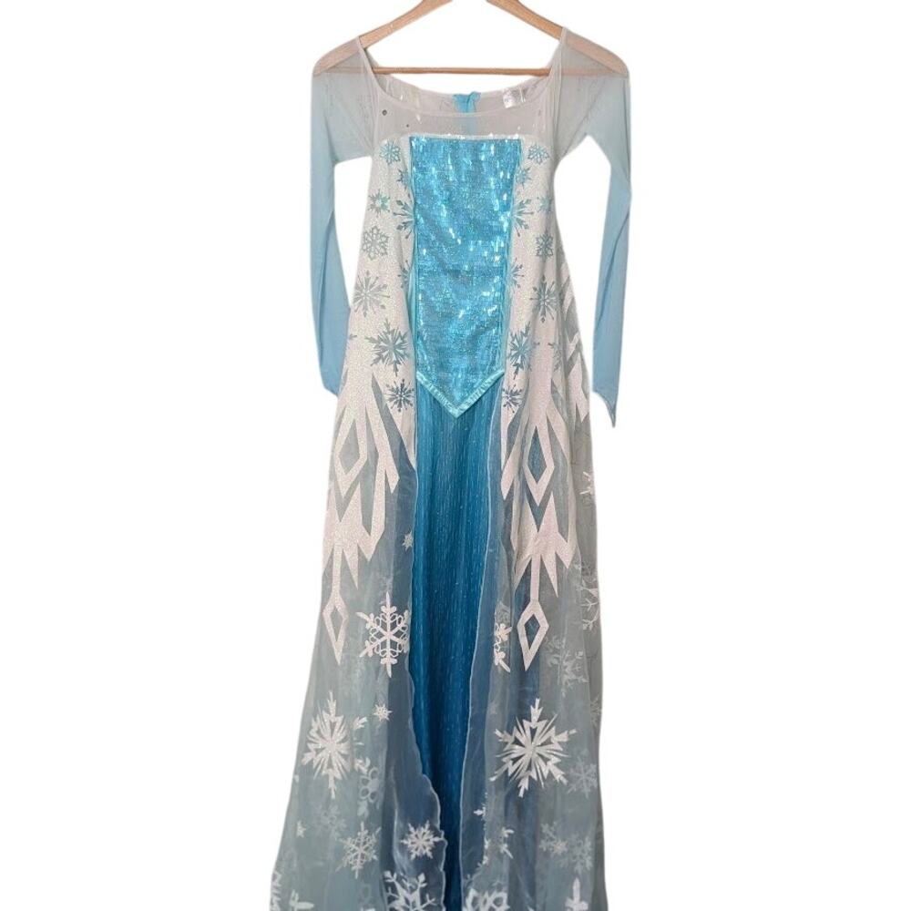 Disney Frozen Elsa Costume Dress Adult Womens Size Medium 6-8 Halloween Cosplay